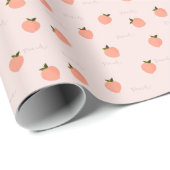 Perzikachtige perzik cadeaupapier (Rol Hoek)