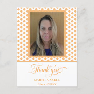 PerzikAfstuderen Dank u Foto Briefkaart