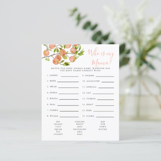 Perzikant die mijn Baby shower-spel is (Staand voorkant)