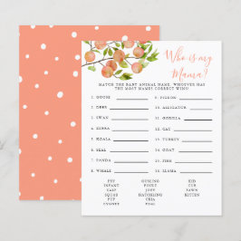 Perzikant die mijn Baby shower-spel is