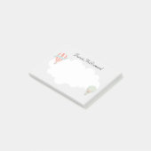 Perzikballon en  luchtballon met hoge luchtdruk pe post-it® notes (Schuin)