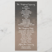 Perzikbeschilderde mason-jar-trouwprogramma's programmakaart (Achterkant)