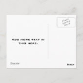 Perzikbewustmakingslint met vlinder briefkaart (Achterkant)