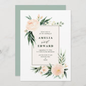 Perzikblad en crèmeblad voor waterverf + naaldhout (Voorkant / Achterkant)