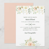 Perzikblad en crèmeblad voor waterverf + naaldhout (Voorkant / Achterkant)