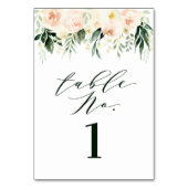 Perzikblad en crèmeblad voor waterverf + naaldhout kaart (Voorkant)