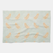 Perzikbladillustratie Theedoek (Horizontaal)