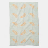 Perzikbladillustratie Theedoek (Verticaal)