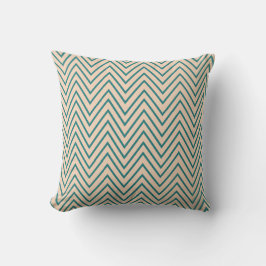 Perzikblauwe Chevron Stripe Kussen