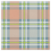 perzikblauwe limoen plaid stof (Close Up)