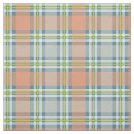 perzikblauwe limoen plaid stof