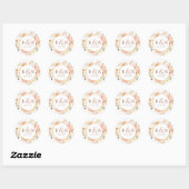 Perzikblindheid, Terracotta Wedding Envelope / Fav Ronde Sticker (Vel)