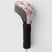 Perzikbloemblaadjes Waterverf Bloemen Botanische B Golfheadcover (Schuin)