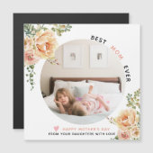 Perzikbloemen Beste Moederdag foto van mama ooit (Voorkant / Achterkant)