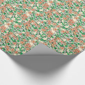 Perzikbloemen, bleke perzik achtergrond cadeaupapier (Hoek)