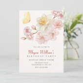 Perzikbloemen bloeien kaart (Staand voorkant)