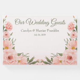 Perzikbloemen Elegant Gastenboek