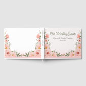 Perzikbloemen Elegant Gastenboek (Volledig)
