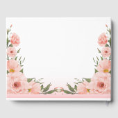 Perzikbloemen Elegant Gastenboek (Achterkant)