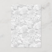 Perzikbloemen en koraalbloemen Florale trouwkaarte Informatiekaartje (Achterkant)