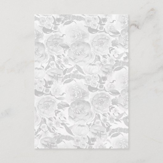 Perzikbloemen en koraalbloemen Florale trouwkaarte Informatiekaartje (Achterkant)