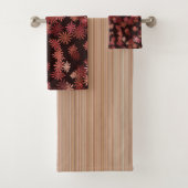 Perzikbloemen en -stroken bad handdoek (Insitu)