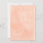 Perzikbloemen Geometrisch Lijst Baby shower Kaart (Achterkant)