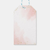 Perzikbloemen schattig Indiaas bruidskoppel Cadeaulabel (Achterkant)