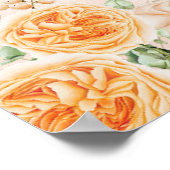 Perzikbloemen schattig Indiaas stel welkom Poster (Hoek)