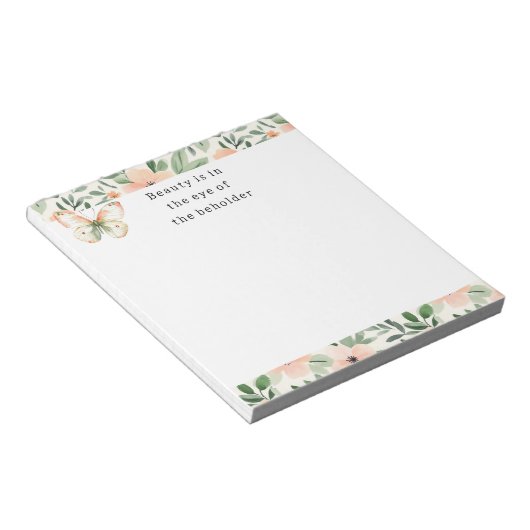 Perzikbloemen Schoonheid Waarnemer Notitieblok (Schuin)
