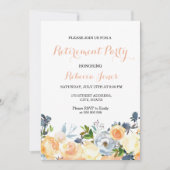 Perzikbloemen - Uitnodiging voor uittredingspartij (Voorkant)