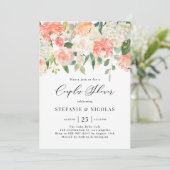 Perzikbloemen voor peren en Waterverf voor ivoor Kaart (Staand voorkant)