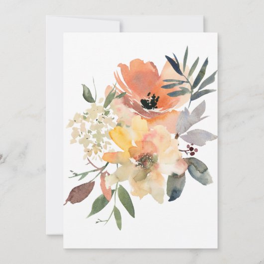 perzikbloementuin | Uitnodiging voor bruidsdouche (Achterkant)