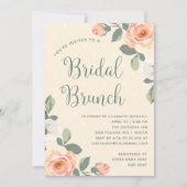 perzikbloemige | bruidbrunch kaart (Voorkant)