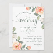  perzikbloemige | Bruiloft Kaart (Voorkant)