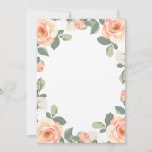  perzikbloemige | Bruiloft Kaart (Achterkant)