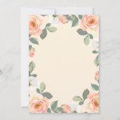 perzikbloemige | verjaardagsfeestje kaart (Achterkant)