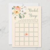  perzikbloemige | Vrijgezellenfeest Bingo spel Kaart (Voorkant)