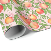 Perzikbloesem Aquarel Cadeauverpakking Cadeaupapier (Rol Hoek)