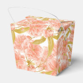 Perzikbloesem bloemenkunst waterverf patroon bedankdoosjes (Achterkant)