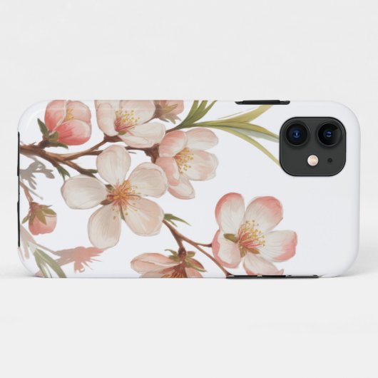 Perzikbloesem Botanisch Case-Mate iPhone Case (Achterkant (horizontaal))
