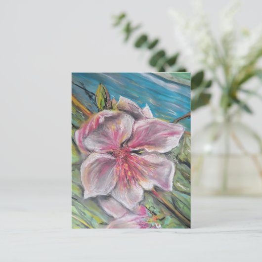 Perzikbloesem Briefkaart (Staand voorkant)