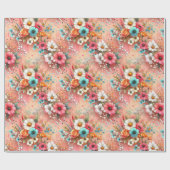 perzikbloesem cadeaupapier (Vlak)