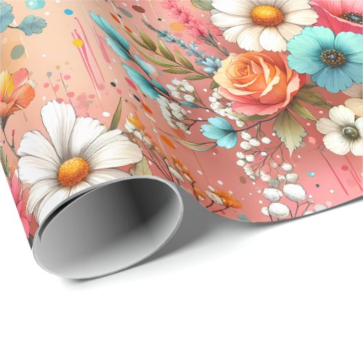 perzikbloesem cadeaupapier (Rol Hoek)