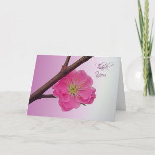 Perzikbloesem Dank je wel Bedankkaart