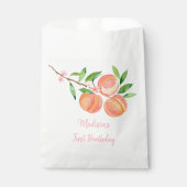 Perzikbloesem Een zoete perzik Verjaardag Bedankzakje (Voorkant)