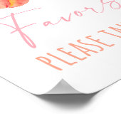 Perzikbloesem Eén Zoete Perzik Verjaardags Favorie Poster (Hoek)