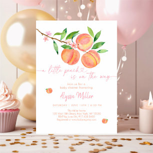 Perzikbloesem Kleine perzik Baby shower Kaart