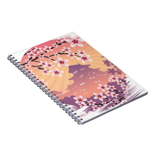 Perzikbloesem Notitieboek (Rechterzijde)