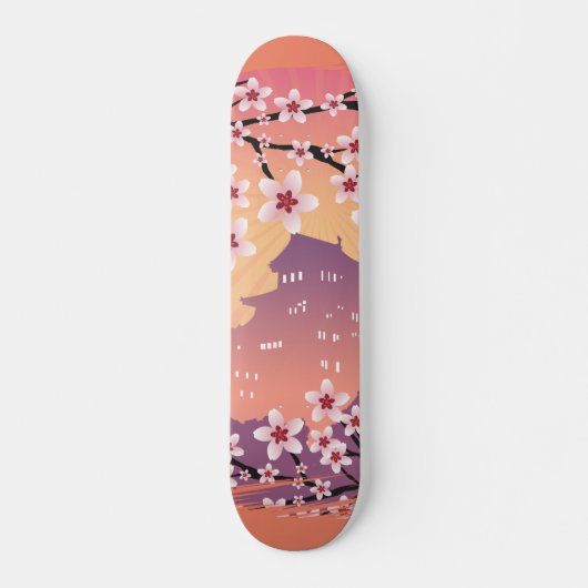 Perzikbloesem Persoonlijk Skateboard (Voorkant)
